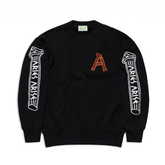 Aries-Greek-Column-Sweatshirt-black