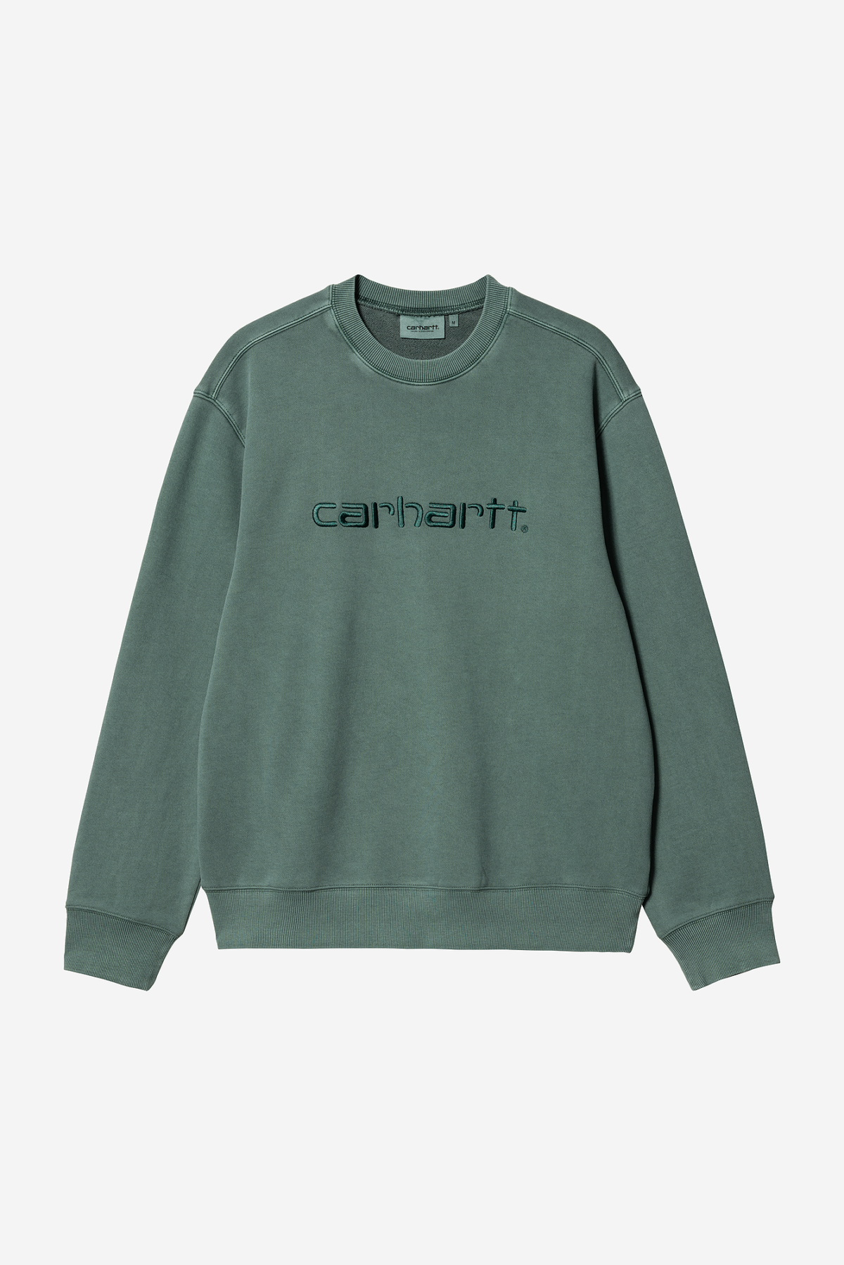 Carhartt WIP Sudadera verde sin capucha logo en el pecho- Comprar Online