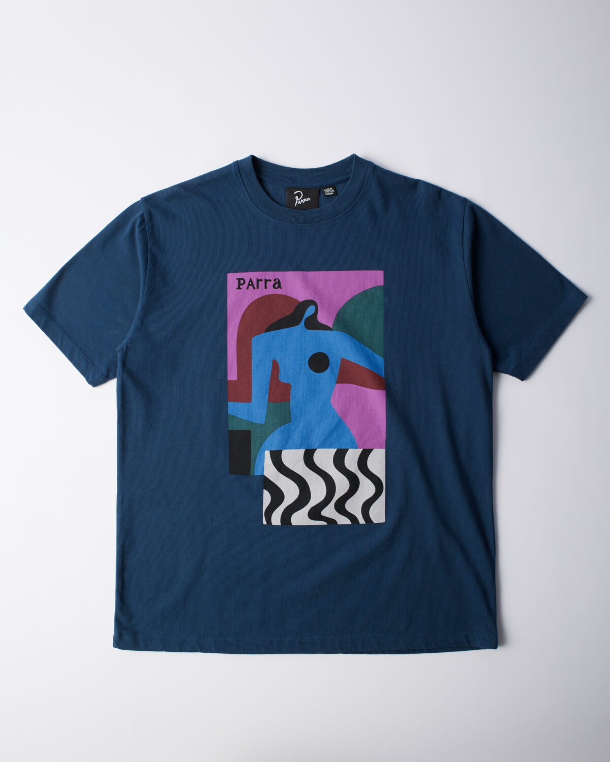 CAMISETA PARRA AZUL ILUSTRACIÓN PECHO