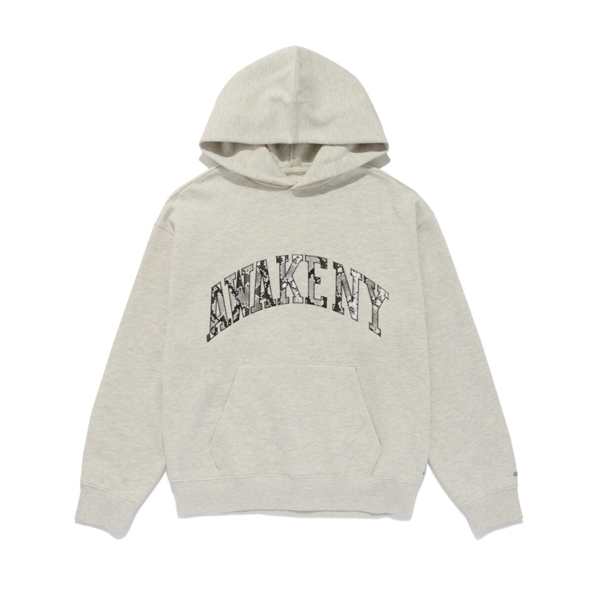 Awake NY Snakeskin Applique Hoodie Grey