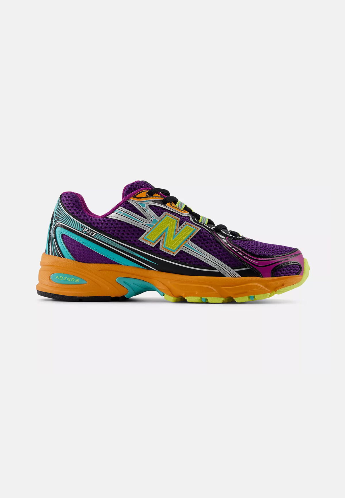 ZAPATILLAS NEW BALANCE 740 MULTICOLOR MORADO Y NARANJA MADRID Y BARCELONA