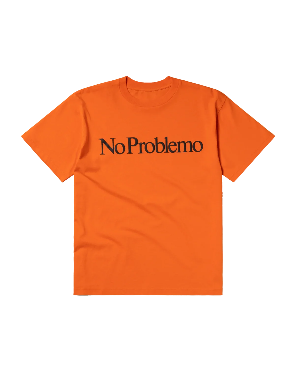 CAMISETA NO PROBLEMO NARANJA LOGO PECHO MADRID