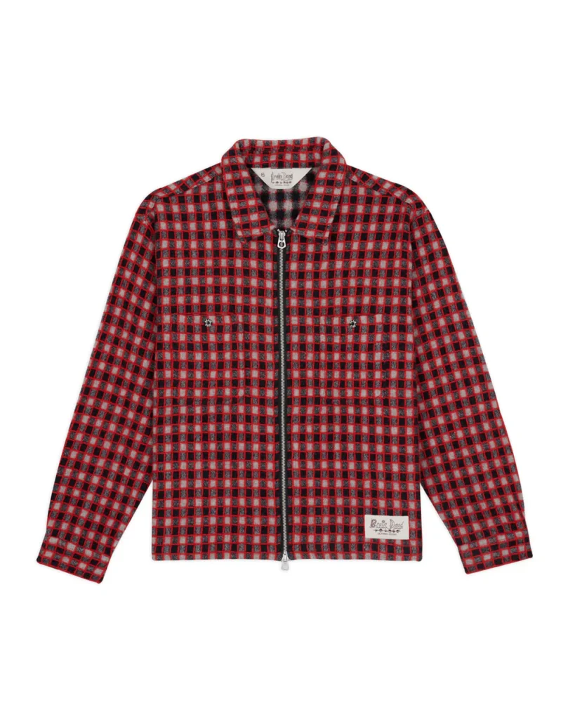 BRAIN DEAD CAMISA Check Mate Flannel Zip Shirt